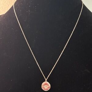 Dainty Gold Compass Pendant Necklace